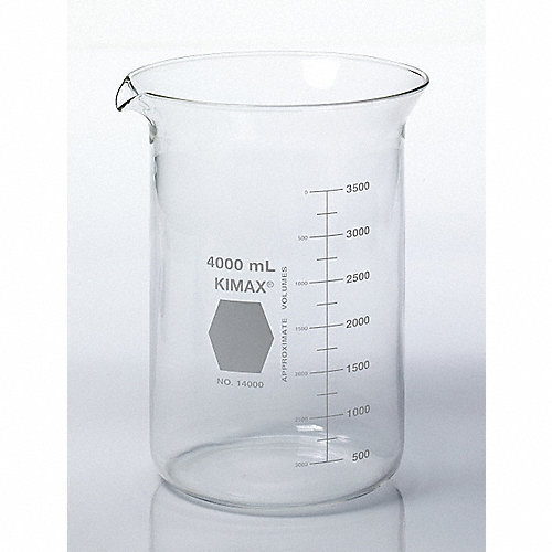 Vaso de precipitado con vertedero.